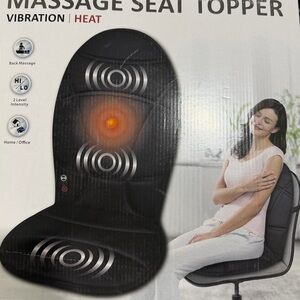 Black Massage Seat Topper with Heat
